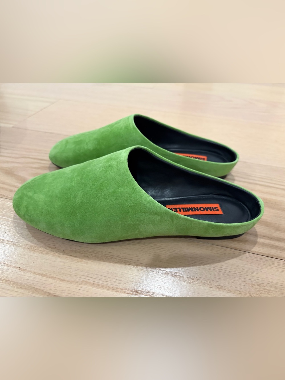 Simon Miller Riad Green Suede Slipper Mules - Picture 5 of 10